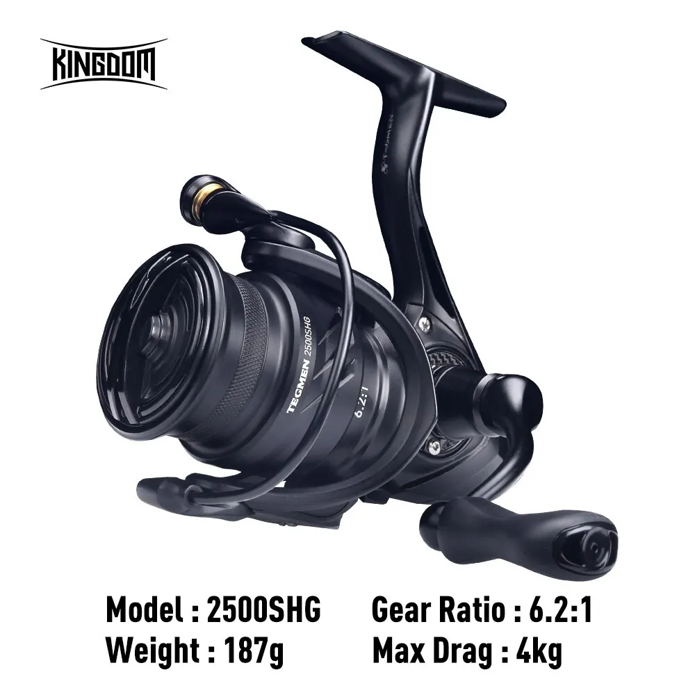 Kingdom Tegmen 5.2:1 6.2:1 143g Spinn angel, Hoch geschwindigkeit getriebe, leichter Kohlefaser-Körper, 10 + 1 Lager menge