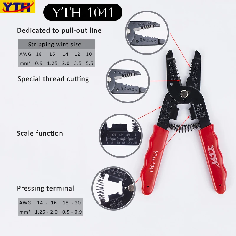 New Wire Stripper Stripping Cable Insulation Removal Tool For Electrician Side Cutter Cutting Pliers Clamps Nippers Hand Tools