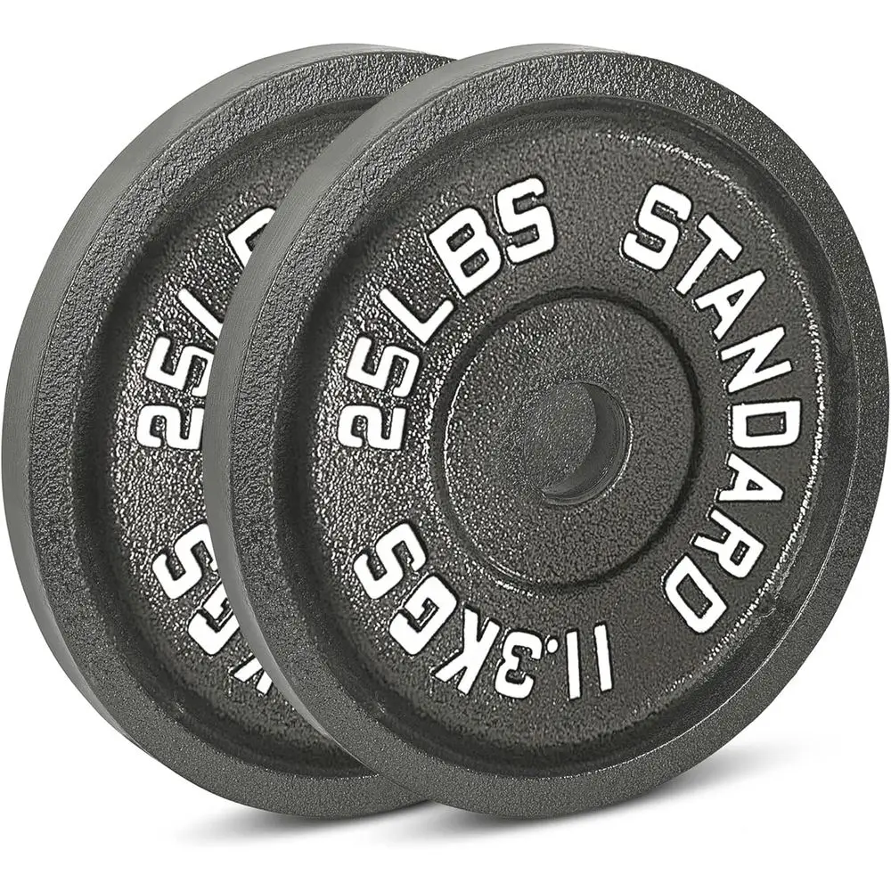 

25LB Pair Hammertone Anti Rust Weight Plates 2 Inch Hole Strength Training Home Gym Free Weights