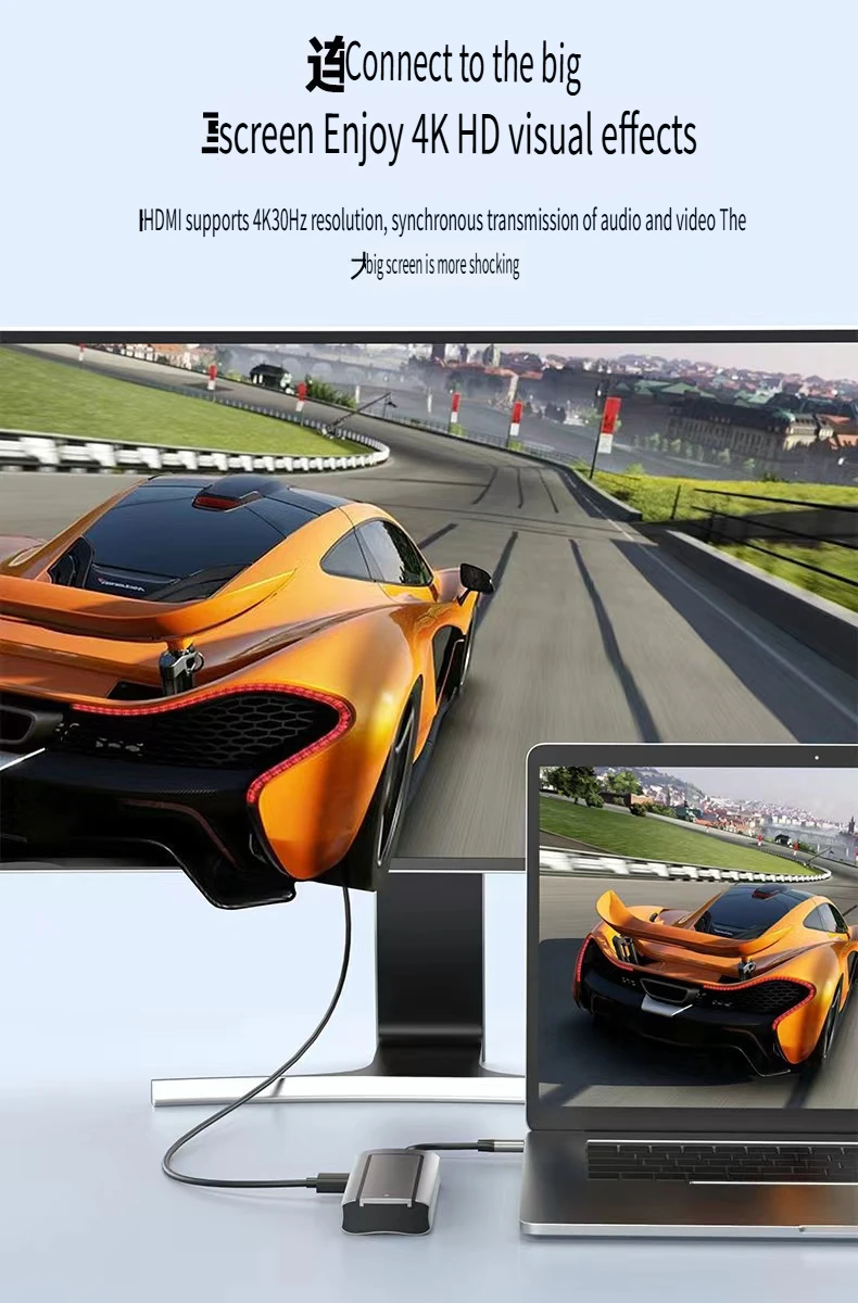 Type-c docking station sataM.2 nvme hard disk enclosure docking station usb3.0hub converter