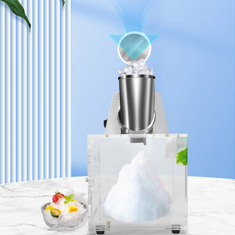 Commercial High-Powered Shaved Ice Machine Ice Flake & Cotton Candy Maker Commercial Kitchen Seafood Specialty