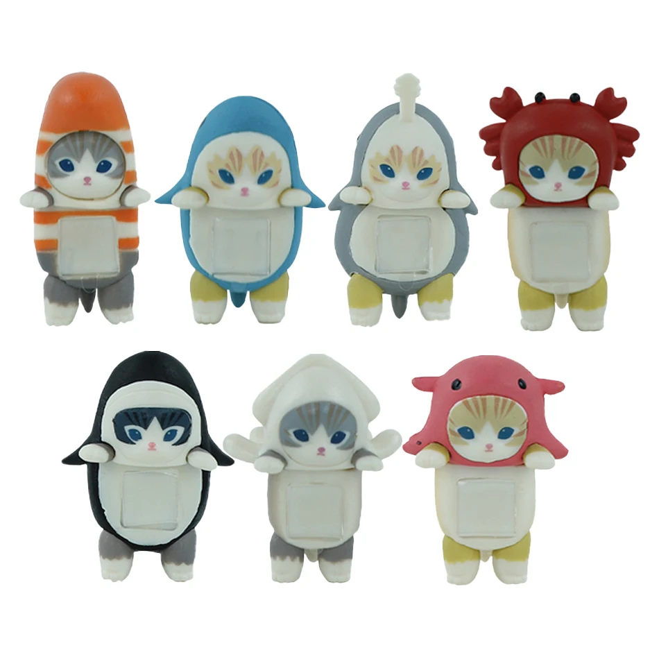 Mofusands Cat Action Figure Cat Shark Figure Cos Horned Shark Hammerhead Shark Kawaii Toy Halloween Decoration Gifts for Kid Toy