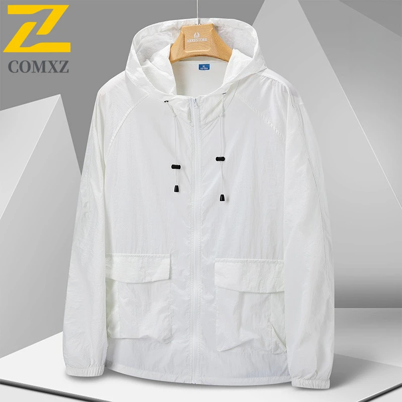 سترة بغطاء للرأس للحماية من الأشعة فوق البنفسجية للرجال لجميع التضاريس بعامل حماية من الأشعة فوق البنفسجية 50+ من الحرير الجليدي لصيد السمك سريع الجفاف مع تقنية التبريد للرياضات الخارجية المتطرفة 2025 #5