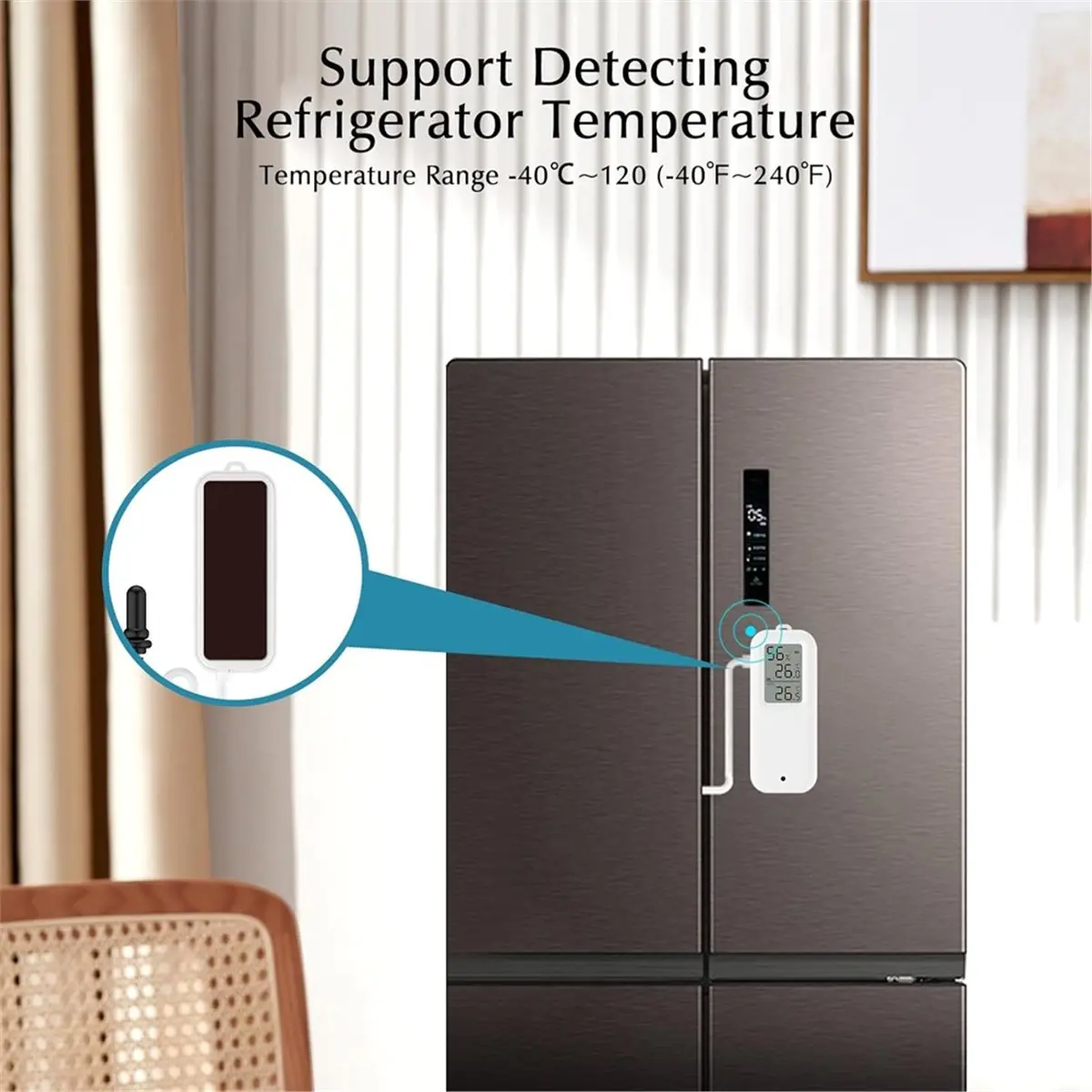 Home Tool WiFi Temperature Humidity Sensor with Screen Probe IP65 Waterproof Tuya Indoor Outdoor Smart Life