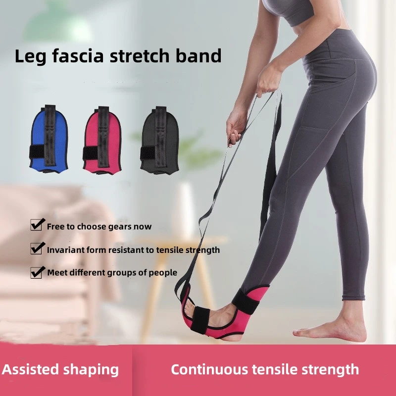 Fitness Open Back Muscle Relaxation Yoga Stretching Band Leg Stretcher Flexibility Strap For Rehabilitation Plantar Fasciitis