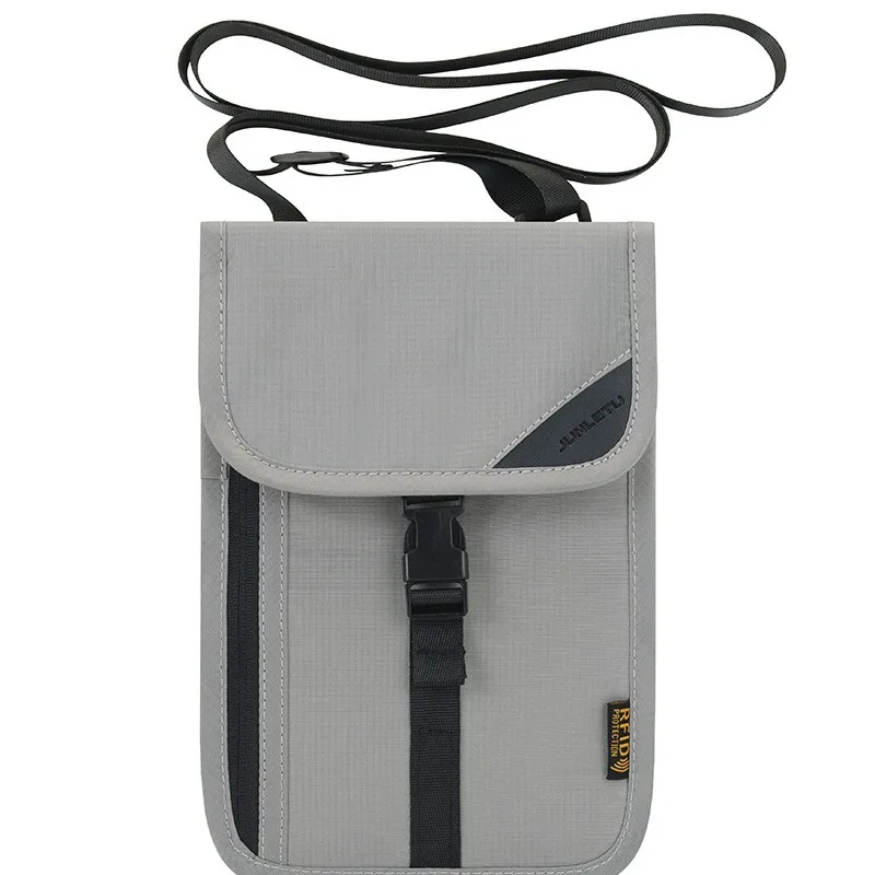 Light nylon stain resistant to travel abroad passport bag hanging neck multi-functional waterproof RFID passport holder