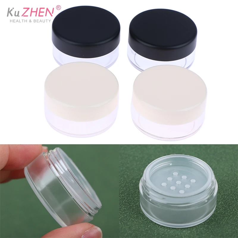 2/3g Powder Empty Box Portable Plastic Box Handheld Empty Pot With Sieve Cosmetic Travel Makeup Jar Sifter Container Refillable