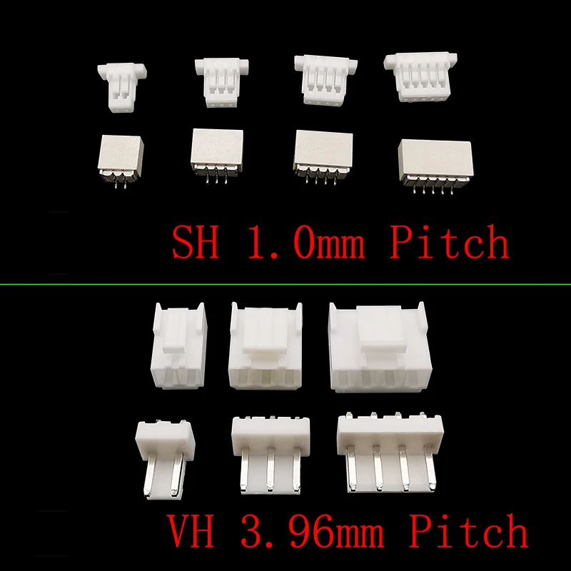 1Box JST SH 1.0mm / 1.25mm / PH 2.0 / SM/SYP/XH 2.54mm / VH 3.96mm Pitch Male Female Housing 2/3/4/5 Pin Terminal Kit Connector