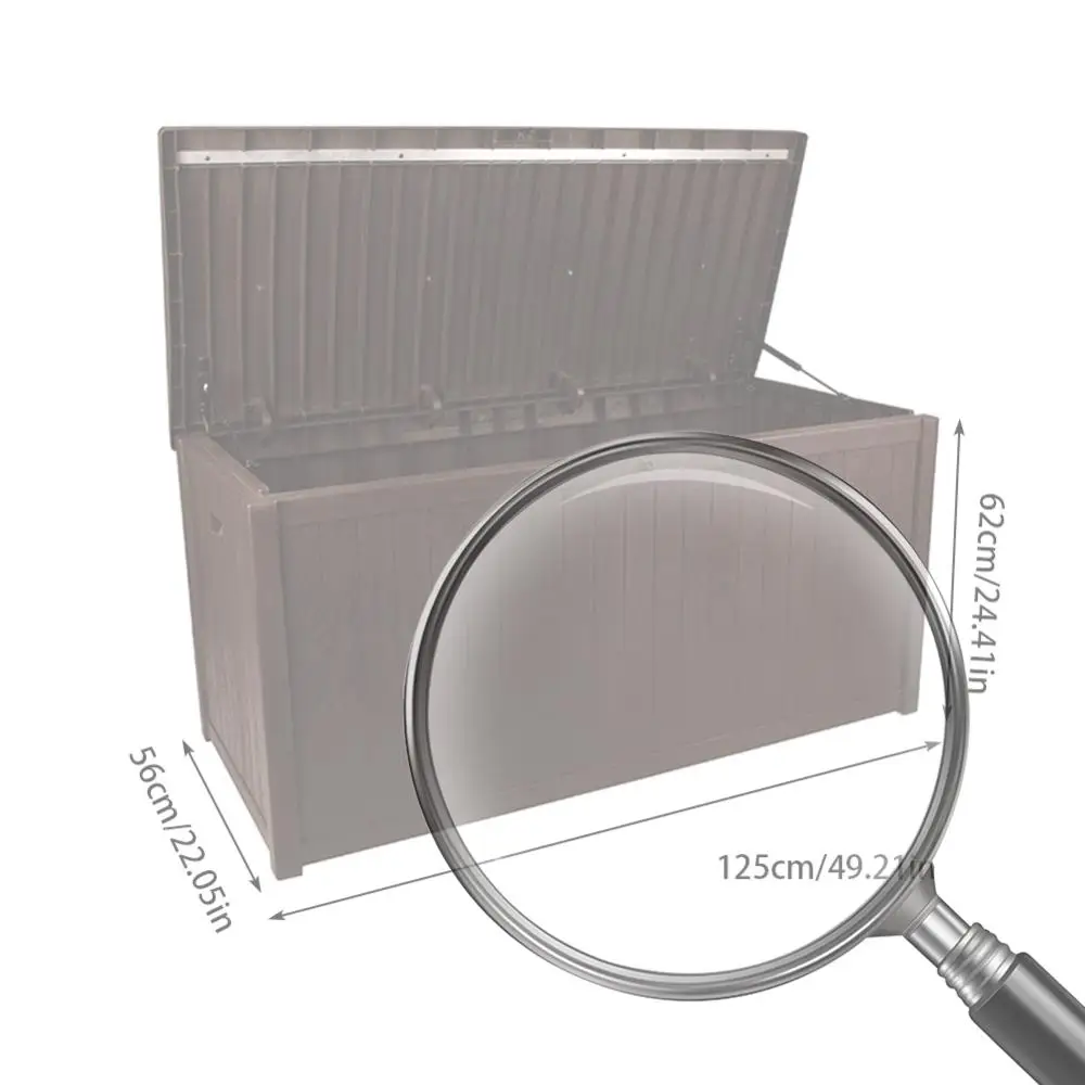 

Outdoor Storage Box Lockable Patio Furniture Organizer Waterproof Storage Bin UV-Resistant Tableware Storage Organizing Box