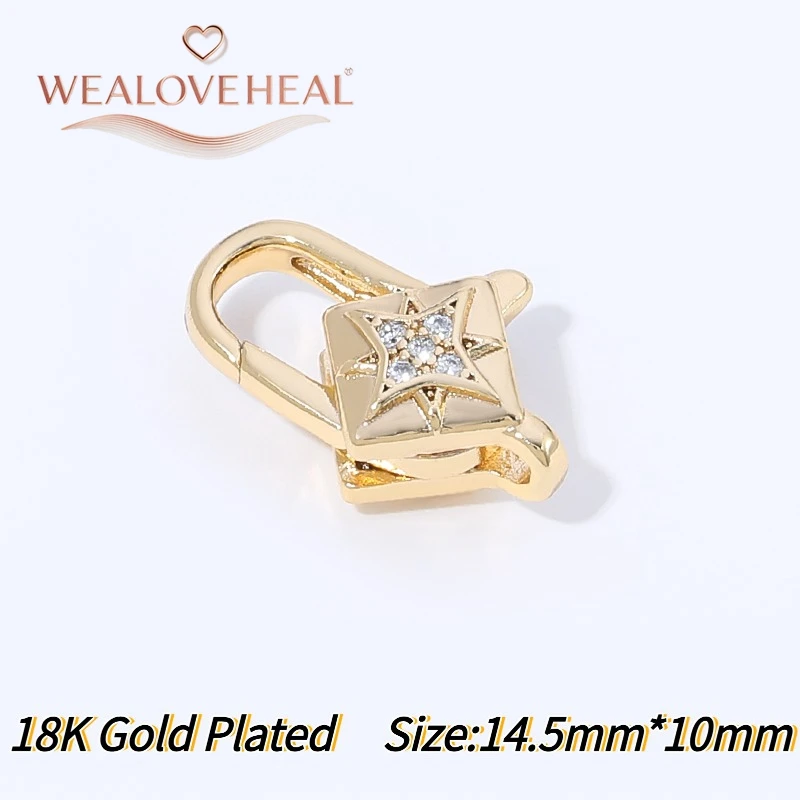 armband verschluss, 18K vergoldete Messing-Blumen-Karabinerhaken-Verbinder, Rosenfeder-Verschlüsse für DIY-Schmuckherstellung und Perlenarbeiten – Detail 24
