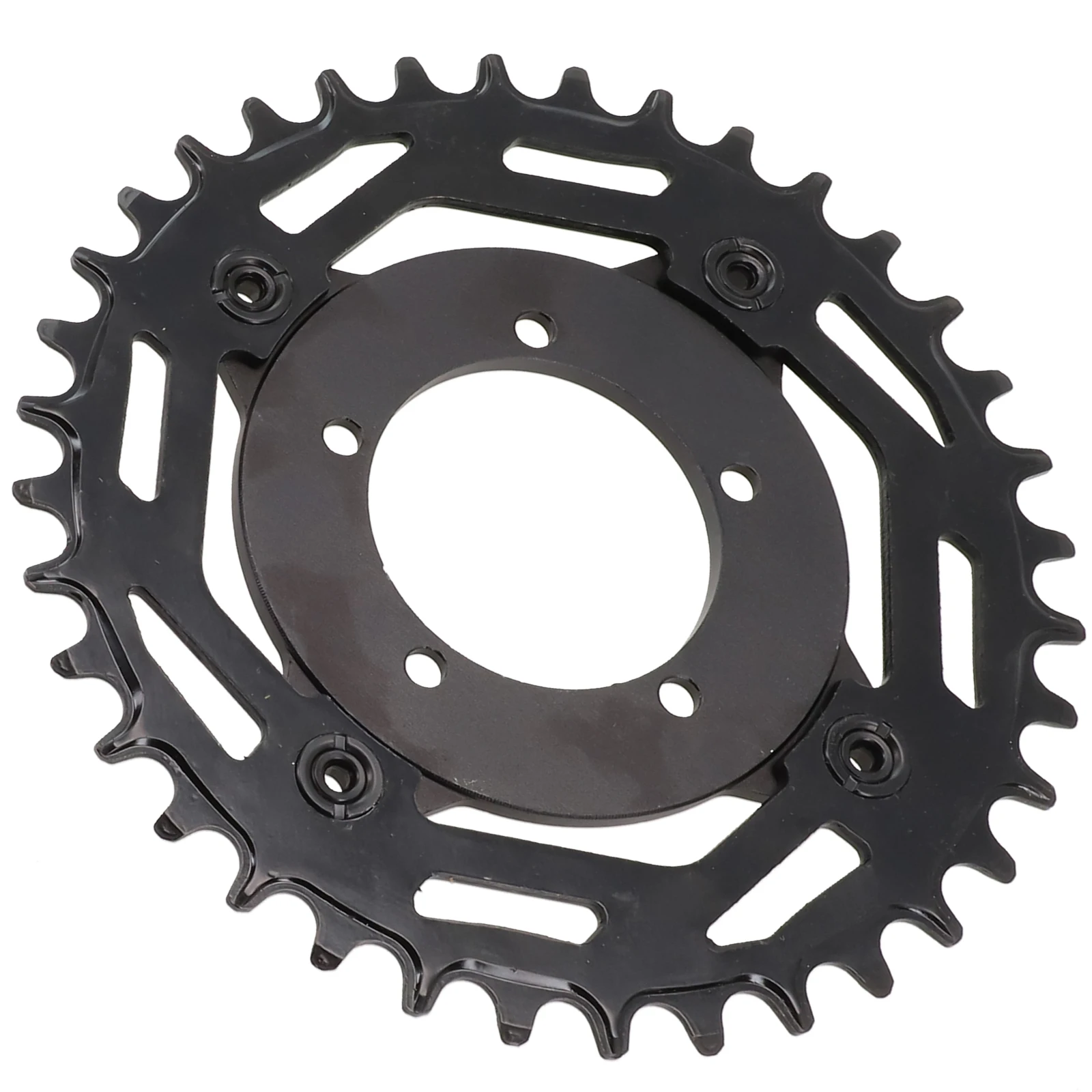 

Аксессуар для электрического велосипеда, звездочка 36T, звездочка для электрического велосипеда, черный цвет, простая в установке часть электрического велосипеда для Bafang BBS01