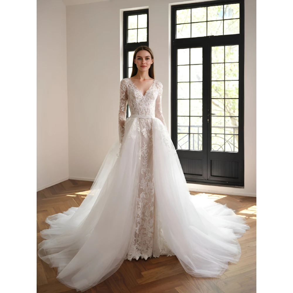 

ESBRIDE Customized Princess Wedding Dresses for Bride Off Shoulder Women Ball Bridal Gown Princess Bride Dresses Winter Dress