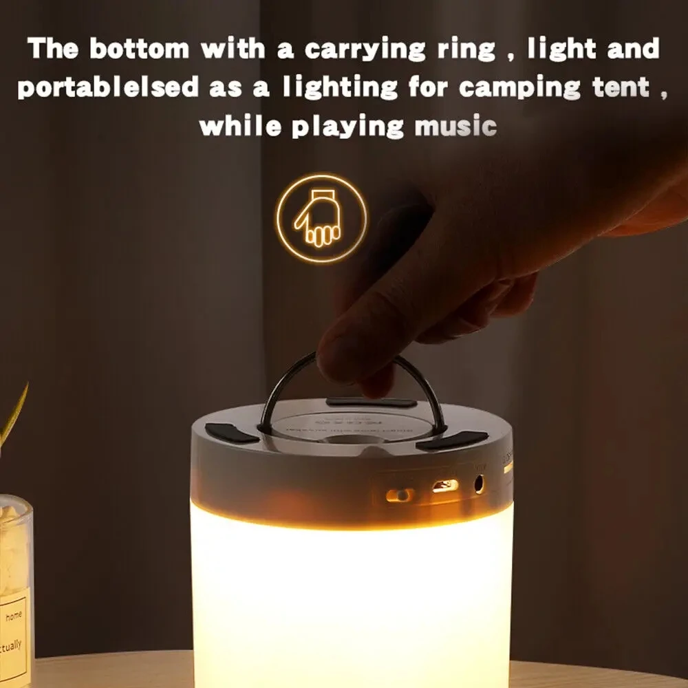 Imagem -05 - Lâmpada de Mesa de Cabeceira Led Night Light de Melhor Sono para Criança Alto-falante Bluetooth Portátil Mini Player sem Fio Touch Pat Presente