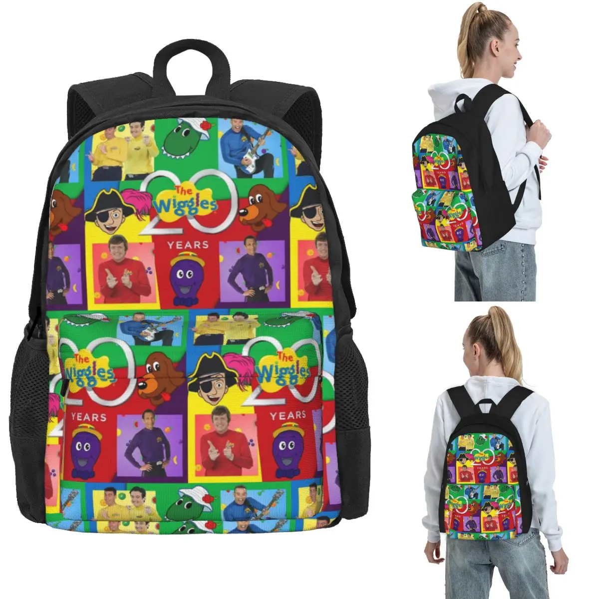 

Рюкзаки с музыкальной группой The Wiggles, сумка для книг для мальчиков и девочек, детские школьные сумки большой вместимости, дорожный рюкзак, сумка на плечо