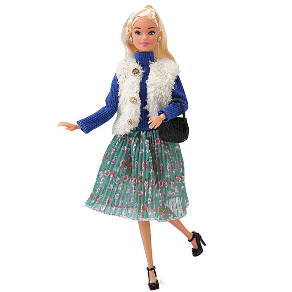 かわいいカジュアルドレス服ファッション靴バッグ冬のセータースカート手作り人形 DIY アクセサリー 1/6 BJD 30 センチメートル人形