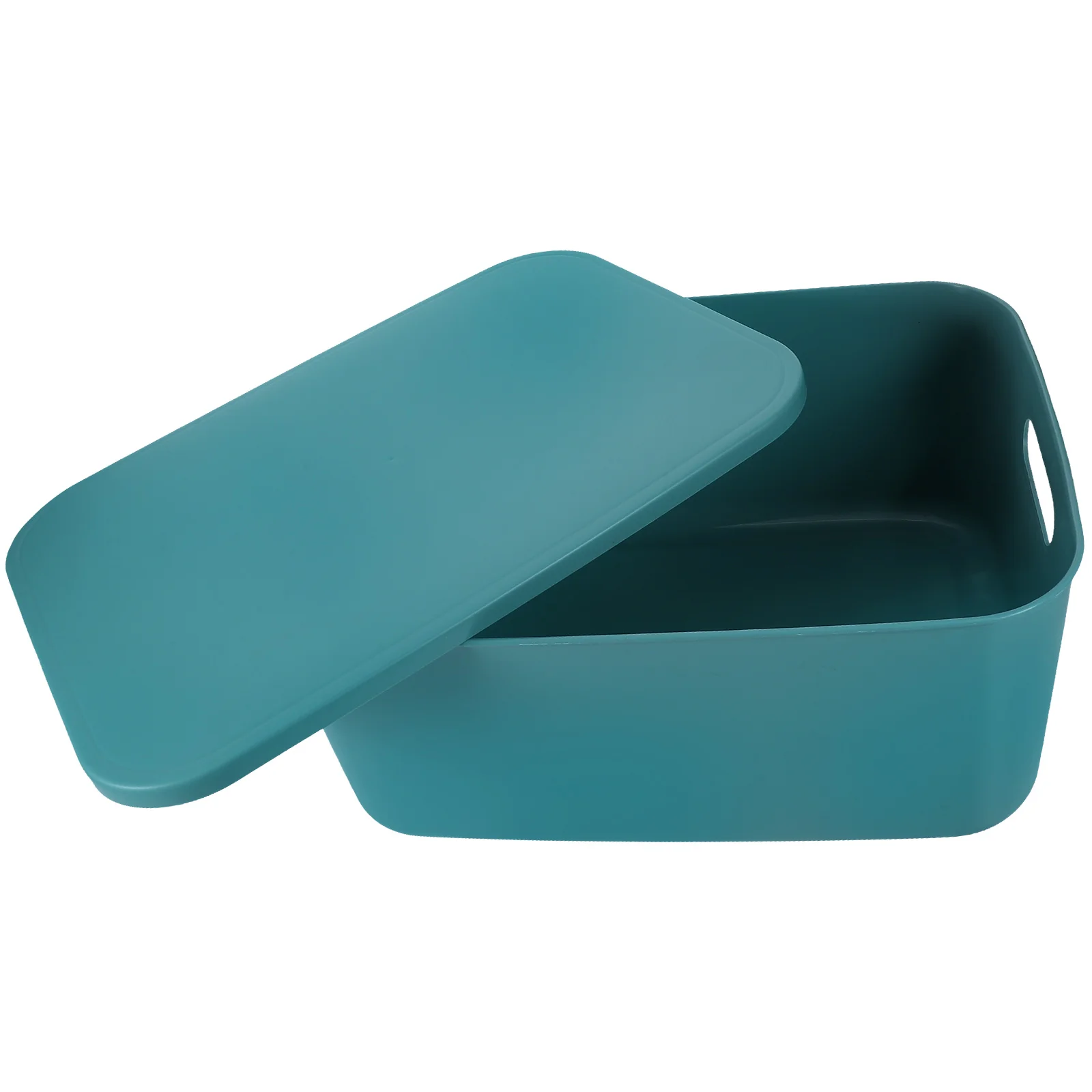 

Storage Box with Lid Large Capacity PP Material Green Color Desk Organizer Plastic Containers Bins Stackable Office Tidy