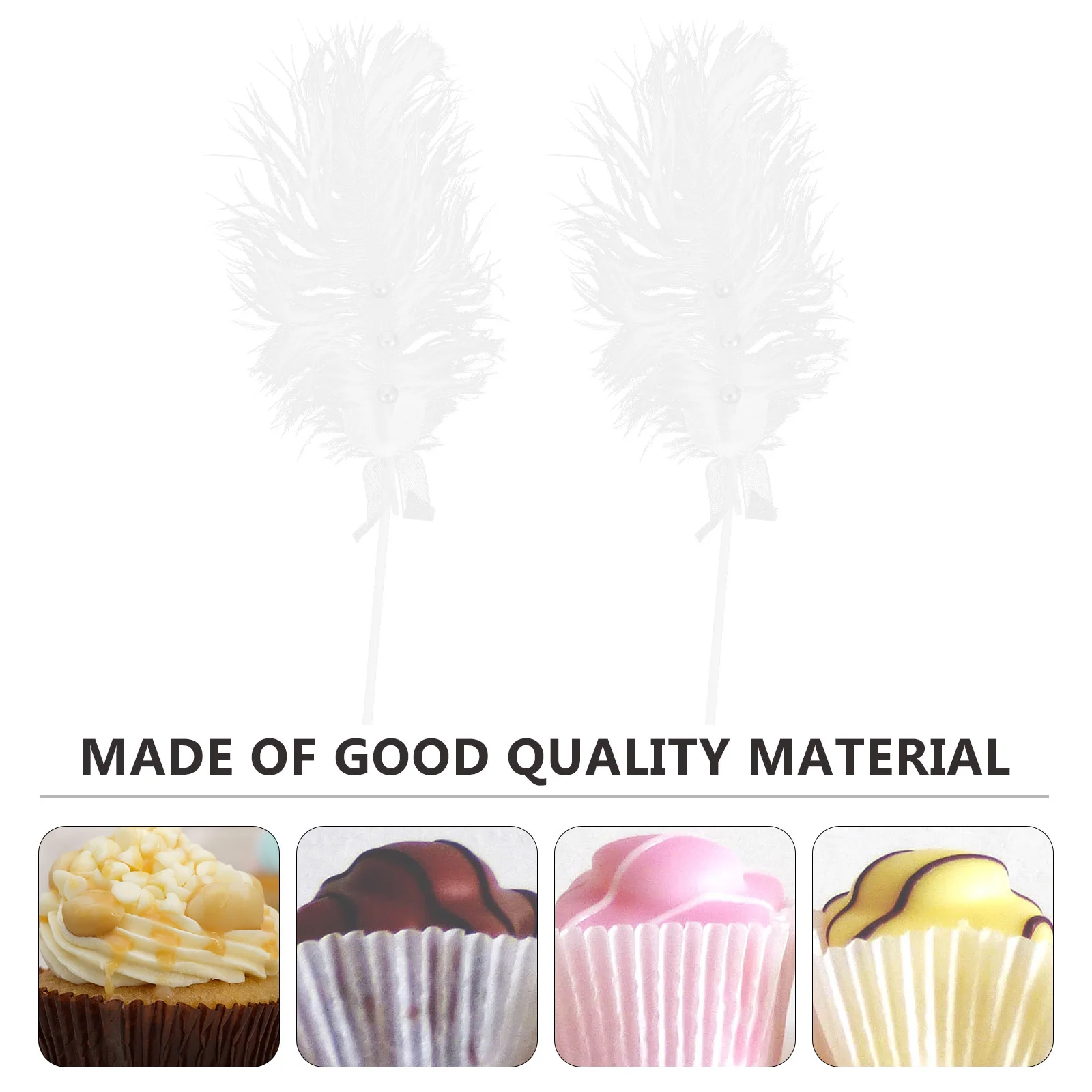 

2pcs Cake Toppers Elegant Cupcake Ornament Exquisite Decoration For Birthday Party Festival Dessert Cheese Fruit Picks