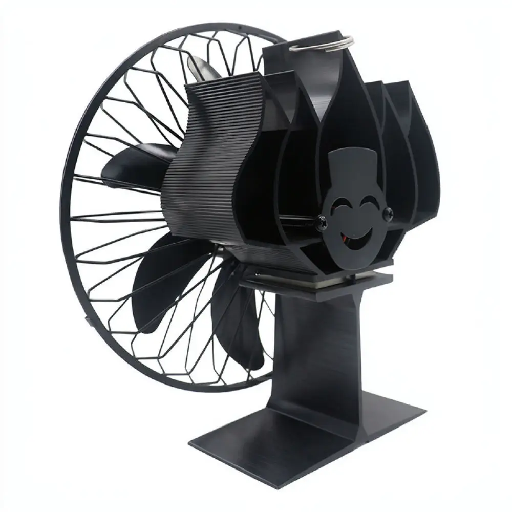 Heat Powered Fireplace Fan Seven Blade Stove Blower Silent Thermal Air Circulator For Log Burner Heating System