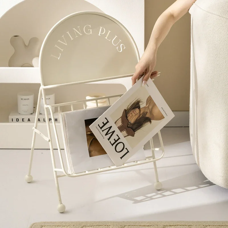 

Mid-Century Magazine Rack – Modern Iron Art Newspaper Shelf, INS Desktop Bookshelf, Table Decor, Home Organizer, Magazine Holder
