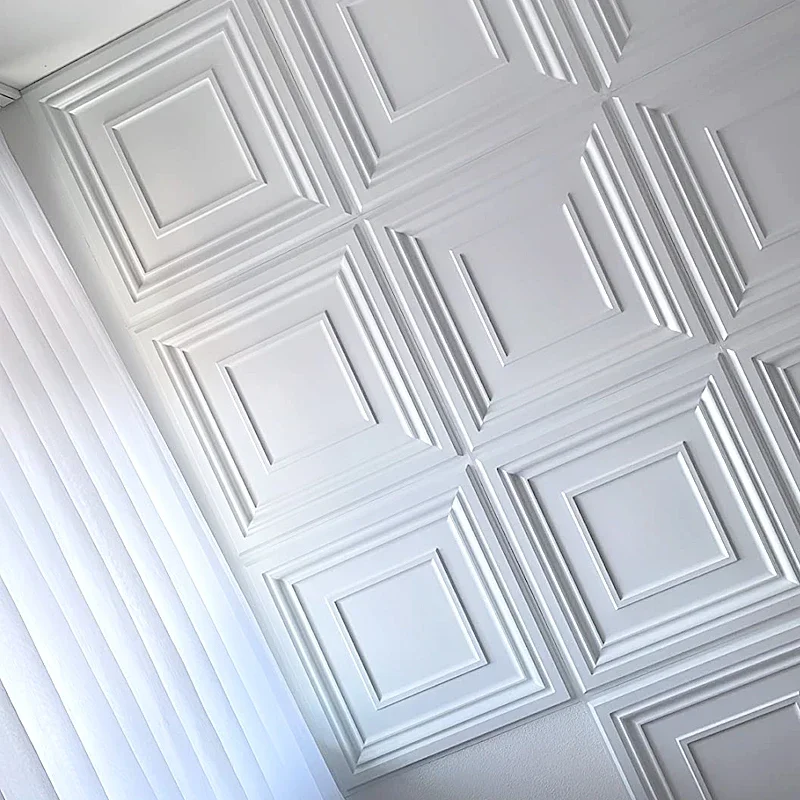 30x30 سنتيمتر تجديد المنزل ثلاثية الأبعاد لوحة الحائط غير ذاتية اللصق ثلاثية الأبعاد الجدار ملصق خلفية بلاط مقاوم للماء سقف غرفة المعيشة الحمام