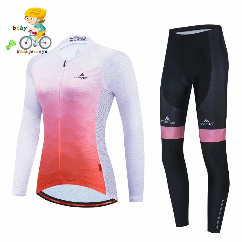 High Quality 2024 NEW Children\'s Cycling Clothing Summer Kids Jersey Set Biking Long sleeves Clothes Suit MTB Kids Cycling Wear