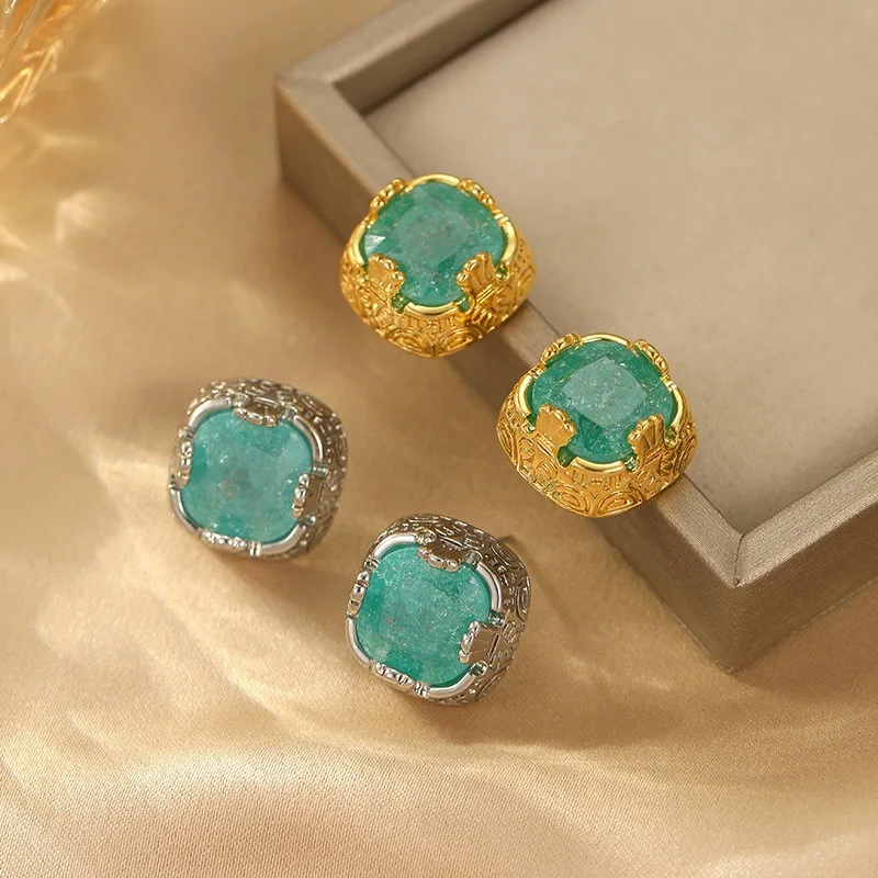 

Новые ретро-серьги-гвоздики «Лед и снег» зеленого цвета, с позолотой из настоящего золота, на серебряной основе S925, легкие, роскошные, высококачественные, в стиле знаменитостей