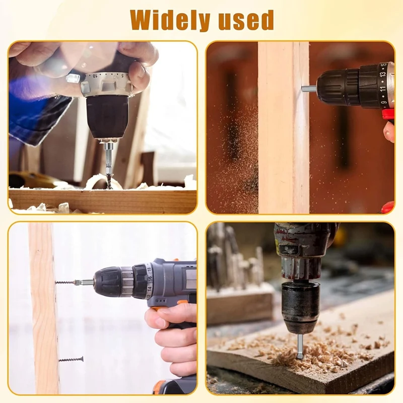 6Pcs Drill Bit Extension Magnetic Swiveling Bit Tip Holder Bar Set 1/4Inch Magnetic Rotary Drill Holder,For Tight Spaces