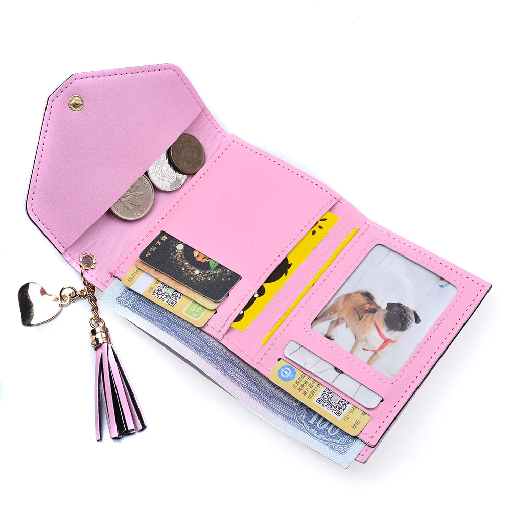 Mini monedero pequeño de cuero Pu para mujer, monedero pequeño, personalizado, portátil, a la moda, nuevo