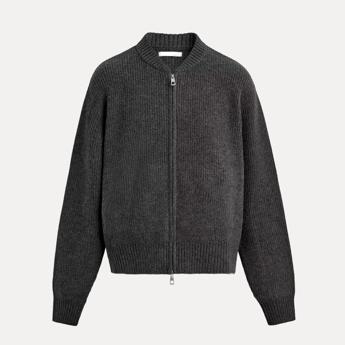 남성용 패셔너블 니트 롱 스웨터 2025년 가을 신상품 고급 자수 턴다운 칼라 캐주얼...