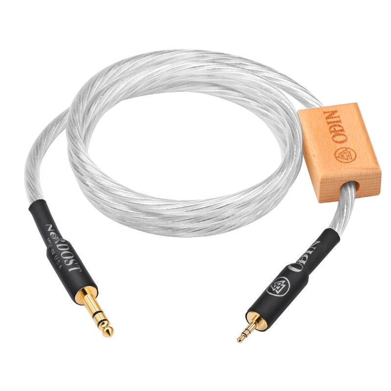 HiFi 3.5mm to 6.35mm Audio Cable Pure Silver OCC Stereo 3.5 Jack to 6.5 Jack Adapter Aux Cable for Mixer Amplifier