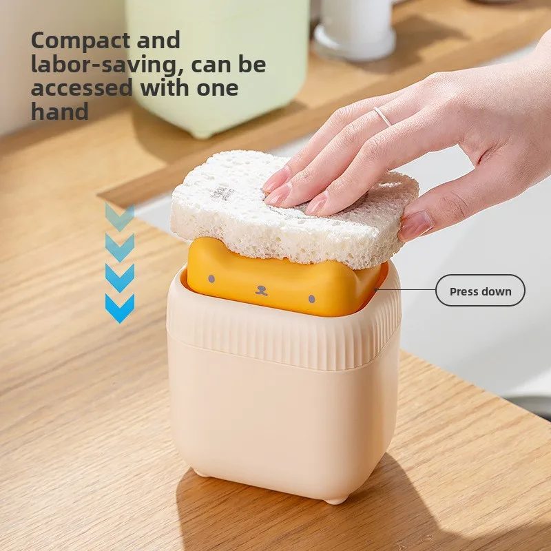 1pc Cute Cat Shape Dish Soap Dispenser Sink Mounted Liquid Press Pump for Kitchen Hand Wash Household Daily Use view 2
