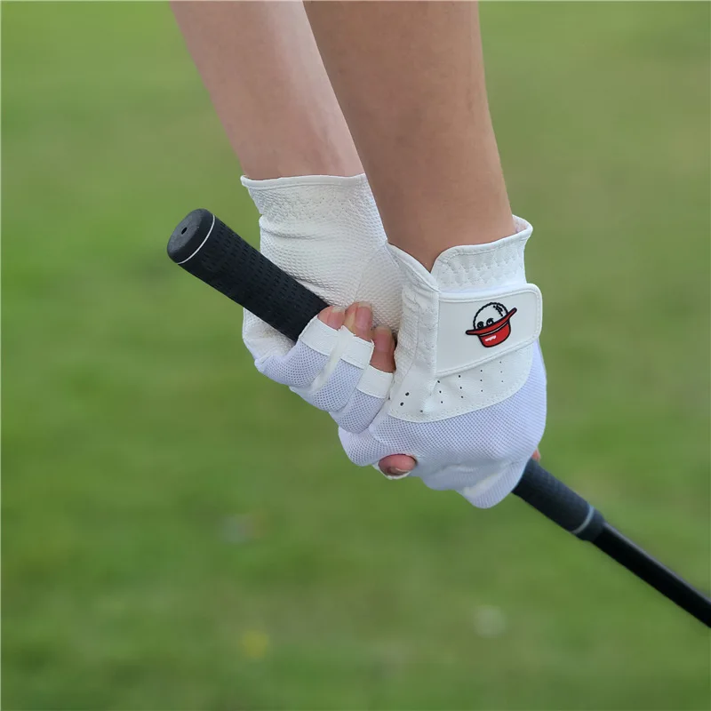 South KoreaMalbonBucket Hat Golf Gloves for Women Breathable and wearable White Pink Left and Right Hands Leakage