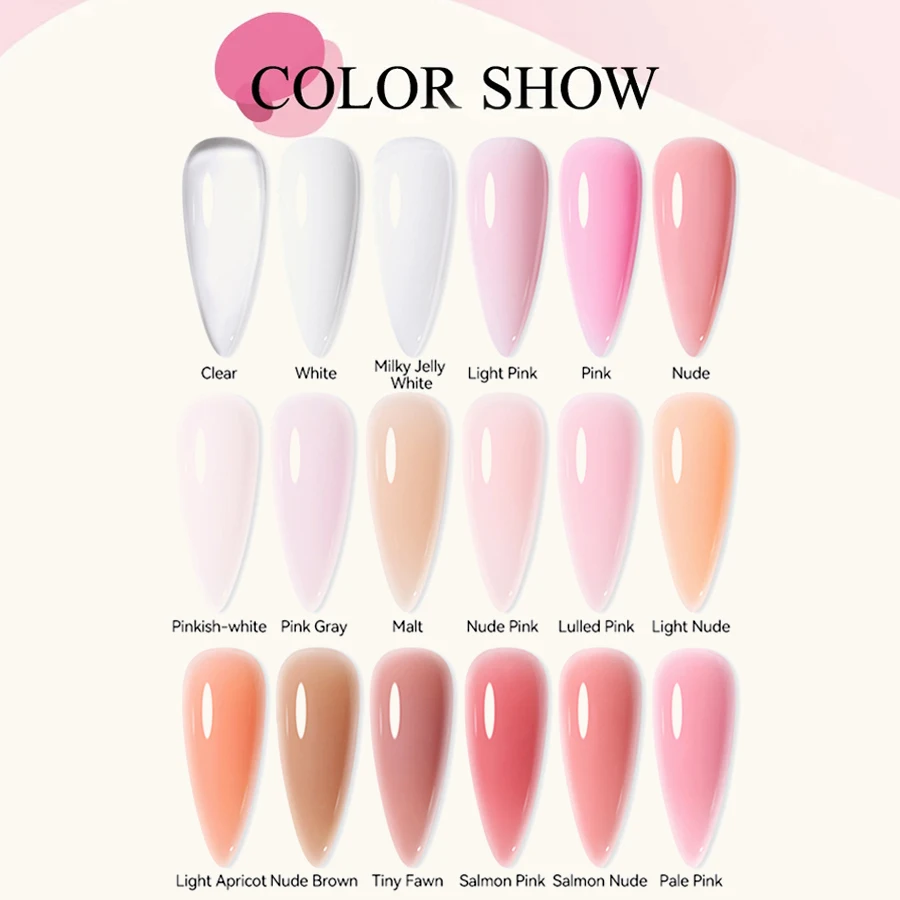 150g Poly Nail Gel UV LED chữa khỏi Builder Nail Gel Acrylic Pha lê Nail Extension gel cho móng tay tự làm tại nhà Salon