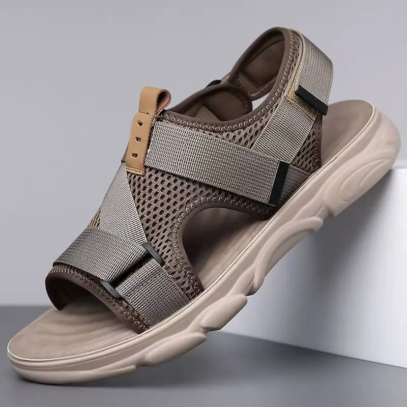 

Men Summer New Mesh Casual Sports Sandals Thick sole Non Slip Breathable Open Toe Lightweight Outdoor Beach Sandals Wading Shoes