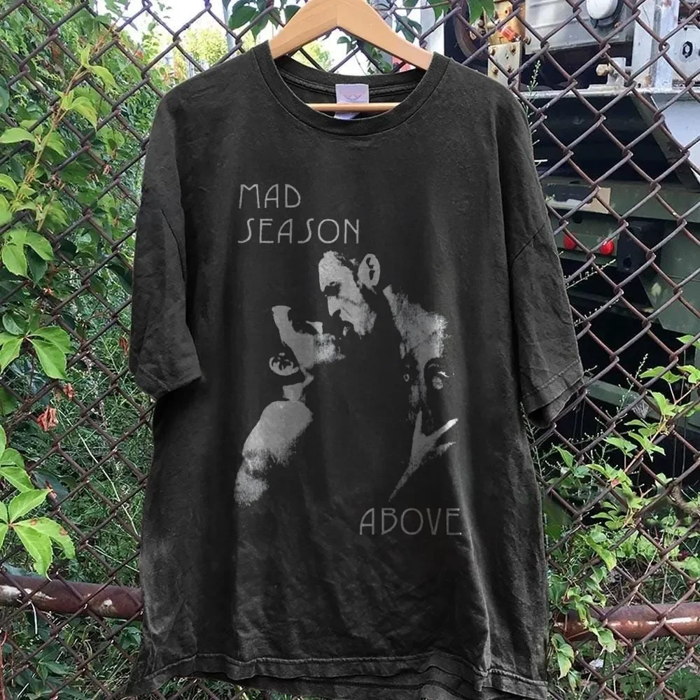 Camiseta unisex negra estilo vintage del álbum Mad Season Above, tallas S-5XL
