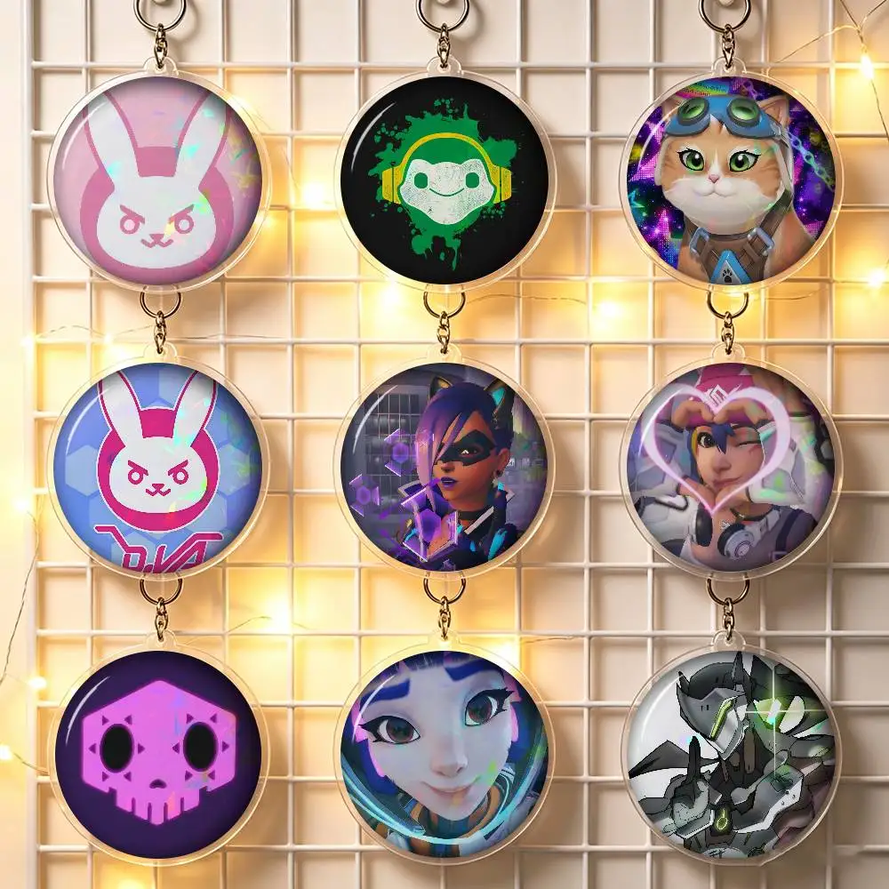 Badge en métal rond souple avec bouton, thème Game Jetpack Cat Sombra Overwatch HD, idéal comme cadeau pour amis et enfants, bijou.