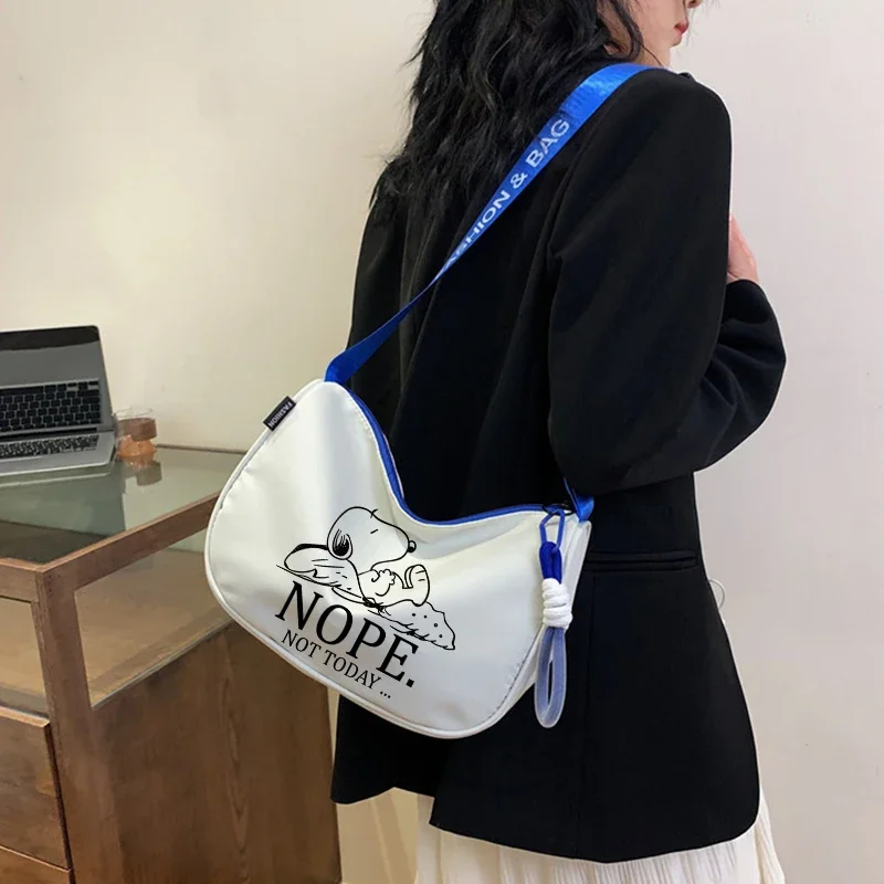 Snoopy Shoulderbag Boy Girl Cute Anime Cartoon Crossbody Bag Fashion Portable Large Capacity Storage Commuting Handbag Bag Gift