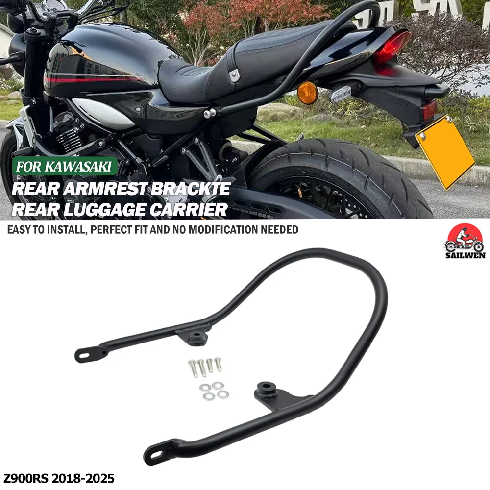 

Motorcycle Passenger Seat Grab Hand Rail Bar Support Bracket For Kawasaki Z900RS Z 900 Z900 RS Cafe 2018-2025 Rear Luggage Rack