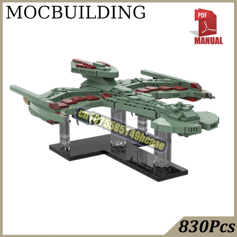Negh'Var Class Blocks MOC Building Battlecruiser Treks تكنولوجيا البناء ألعاب هدية عيد الميلاد #2