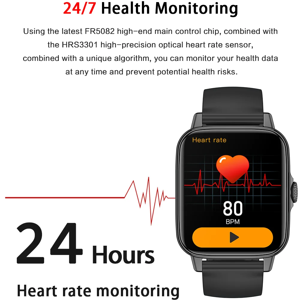 24-hour Health monitoring Smart Watches Women Smartwatch Men Information Push Weather Wireless Charging Rotating Blue Tooth Call - Image 5