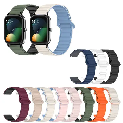 Cinturino in silicone per Haylou LS02 LS01 RS4 Plus cinturino con cinturino ad anello magnetico