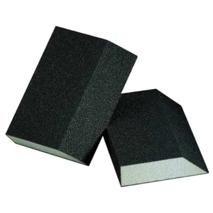 

Norton Angled Sanding Sponge Medium Grade Black 24-Pack for Efficient Surface Finishing