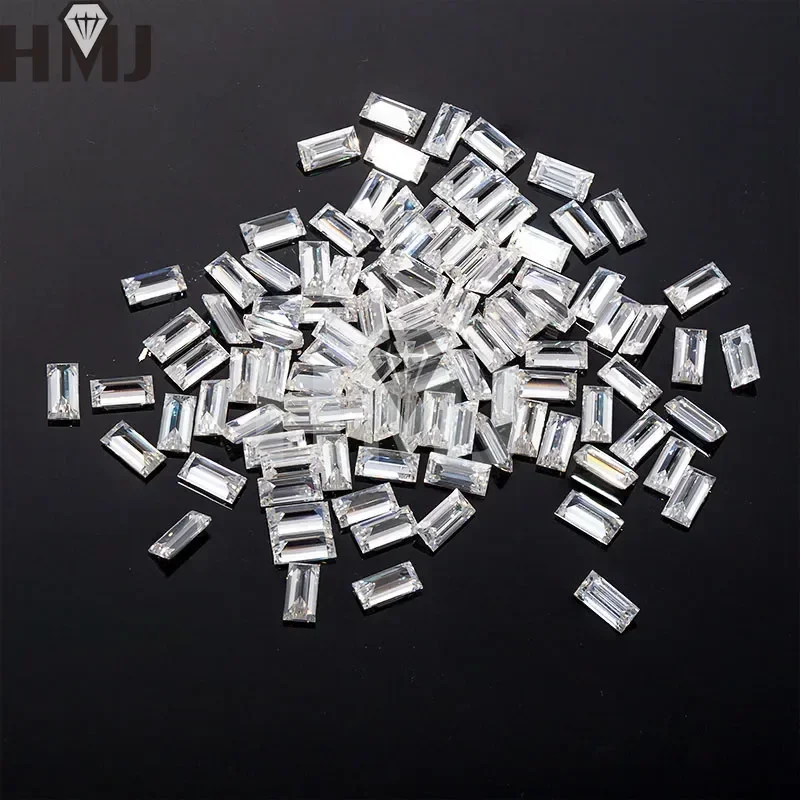 Loose Moissanite Diamond Baguette Step Cut 0.5ct D Color VVS1 Clarity for Rings Necklace Jewelry Making with GRA Certificate
