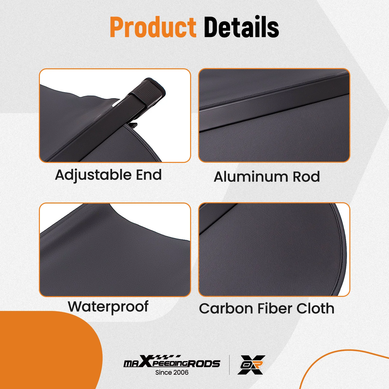 

Trunk Security Cargo Cover Shade for Nissan Murano 2015-2019 Black Retractable