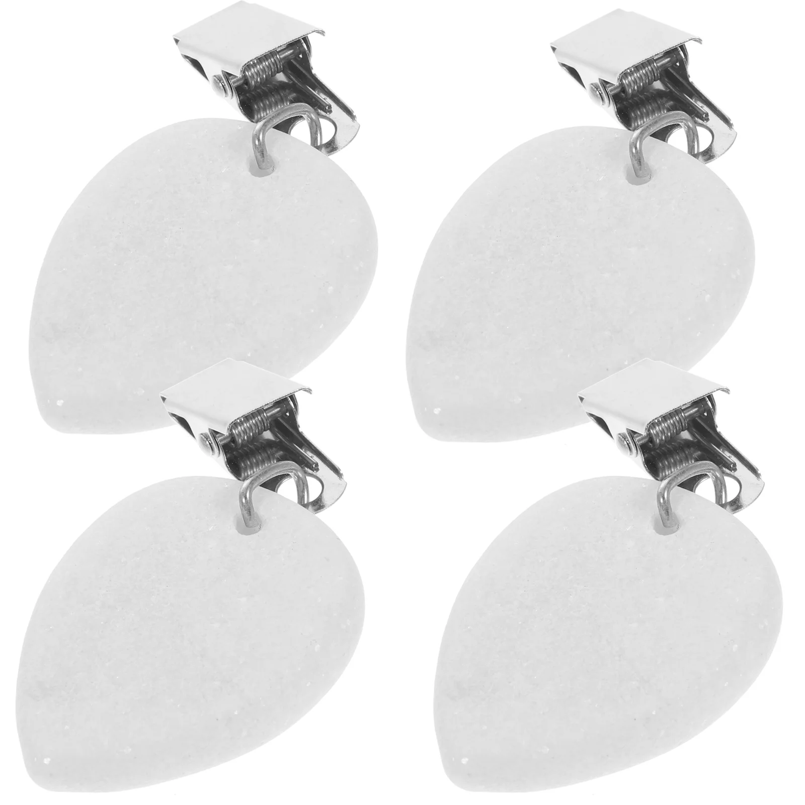 

4pcs Tablecloth Weights Stones Metal Clip Decorative Compact Table Cover Clamps Reusable Outdoor Garden Home Party Supplies