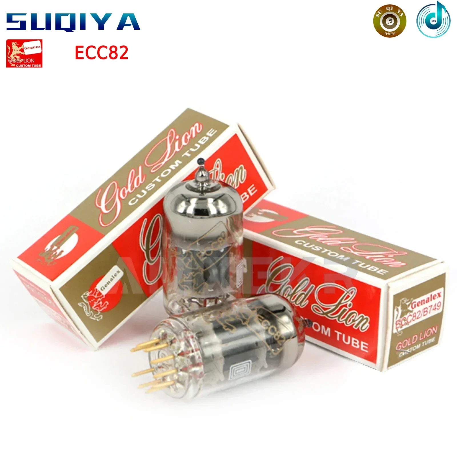 SUQIYA-GOLD LION 12AU7 ECC82 Vacuum Tube Replace Electronic Tube Amplifier Kit DIY HIFI Audio Valve Genuine Factory Matched Quad