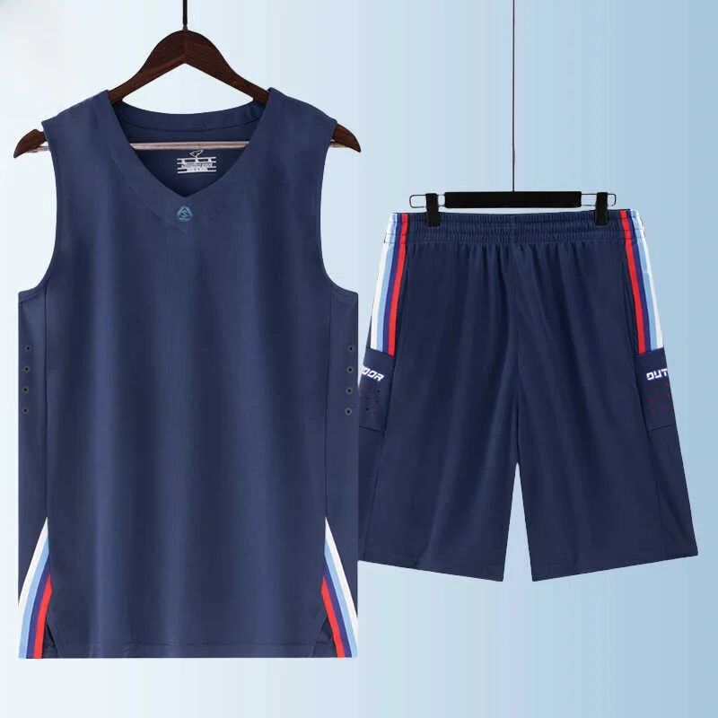 

Rn Men's Baskeall orm Set Qui Dry Breathable Large Size Cetition Fitn Training Running Sportswear