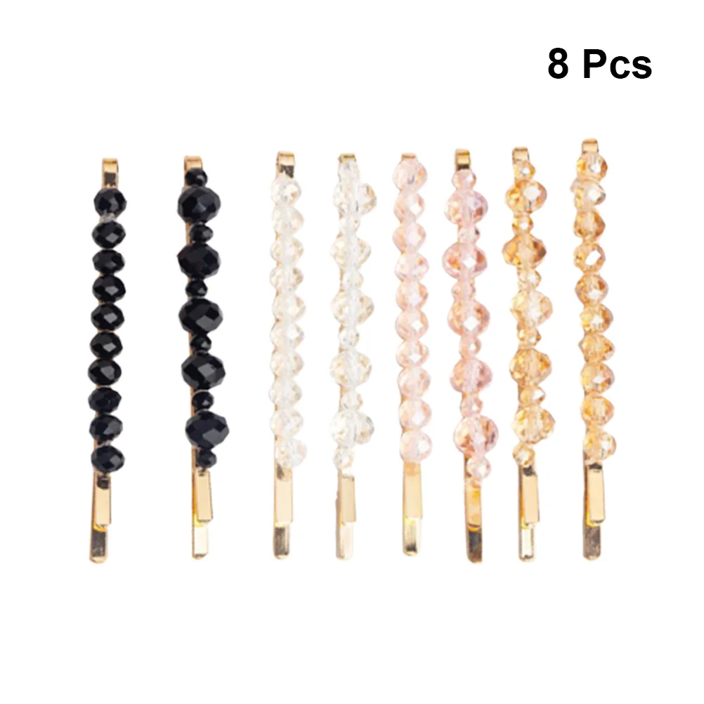 

8Pcs Water Crystal Hair Clips Elegant Simple Design Lightweight Durable Perfect for Party Travel Daily Use Hair Accessories