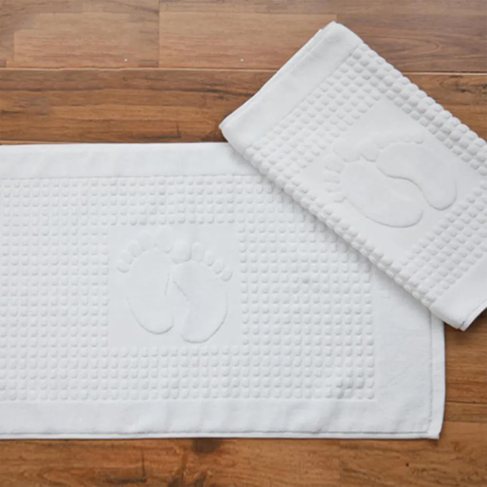 Premium Cotton Floor Mat Non-Slip Bathroom Ground Mat Water Absorbing Home Living Room Kitchen Hallway Sauna Spa Hotel Use