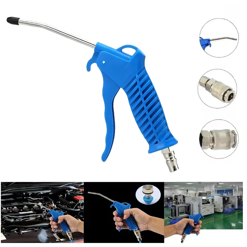 Air Blow Gun Dust Blower Cleaning Nozzle Pneumatic Cleaning Tool with Hose Suitable for Compressor Air Blow Gun
